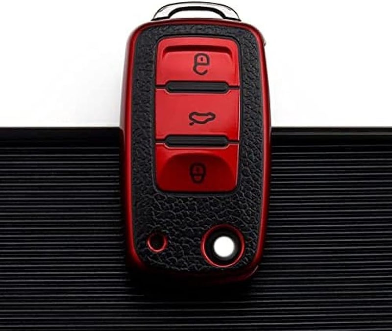 TPU Leather Car Key Cover Case For Sagitar Jetta Polo Passat Golf Scirocco Santana Octavia In Color Emeralds A - Image 5